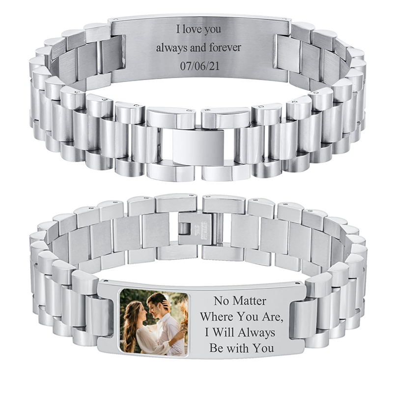 Custom Picture Text Bracelet W - Jewelry Watches For Men review and price