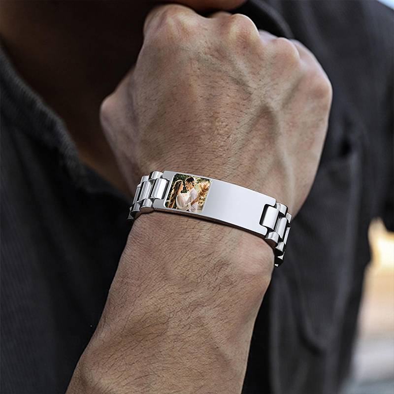 Custom Picture Text Bracelet W - Jewelry Watches For Men review and price