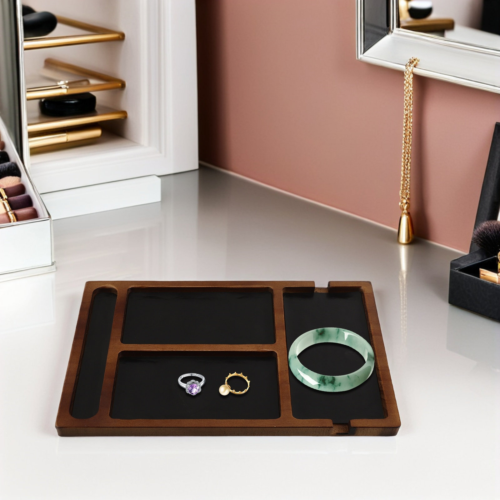 Multi-Compartment Wooden Jewel - Jewelry Watches & Accessories review and price