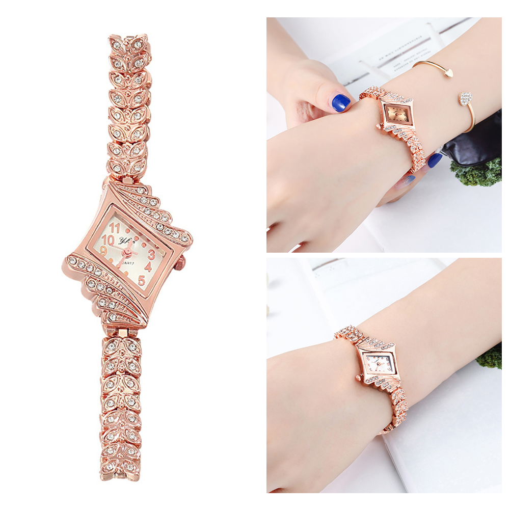 Unique Rhombus Inlaid Diamond  - Unique Jewelry Watches review and price