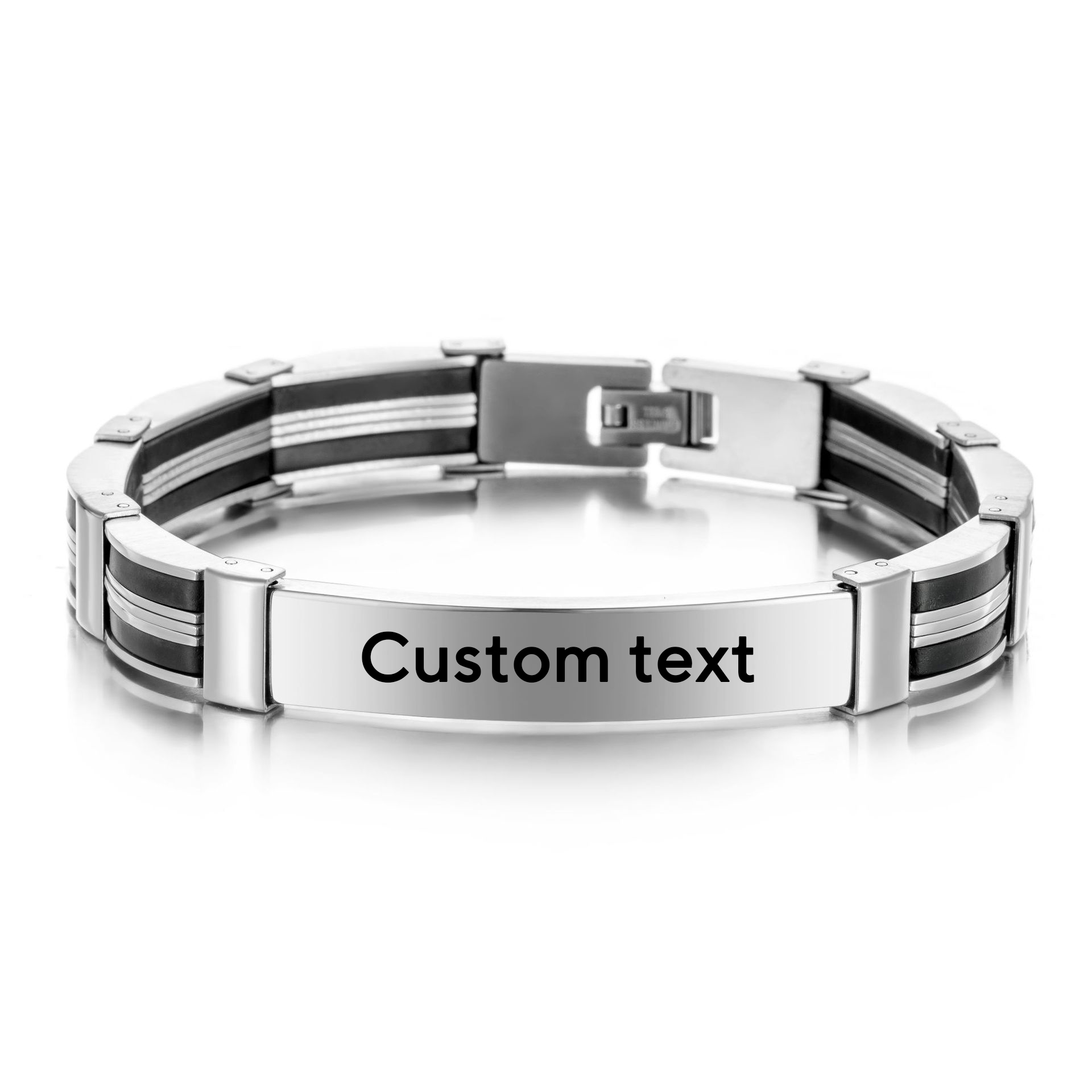 Punk Custom TEXT Name Men Stai - Jewelry Watches For Men review and price