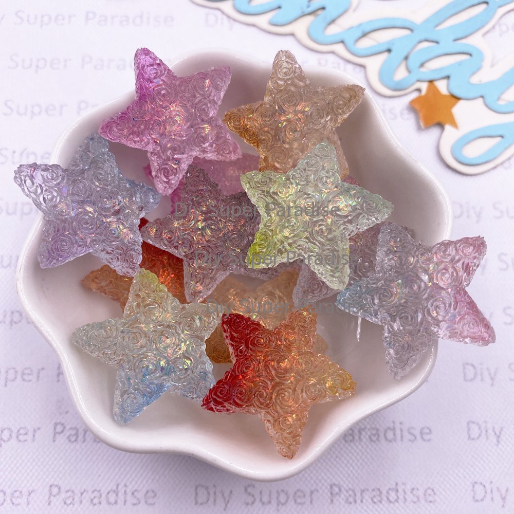 10PCS Resin Clear Candy Color  - Paradise Jewelry & Watches Llc review and price